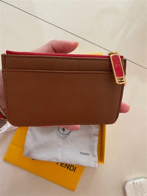 fendi key card holder|fendi card holder wallet.